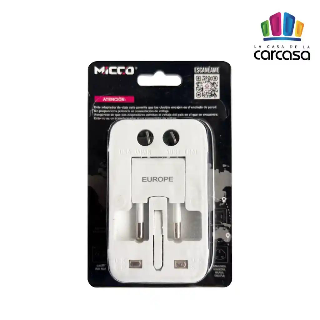 Adaptador Corriente Viajero Universal Micco Uta-931d