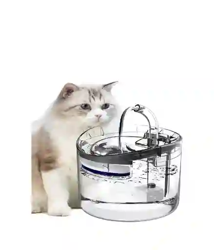 Fuente De Agua Para Mascotas Gatos Silencioso Automatico Color Transparente Oscuro