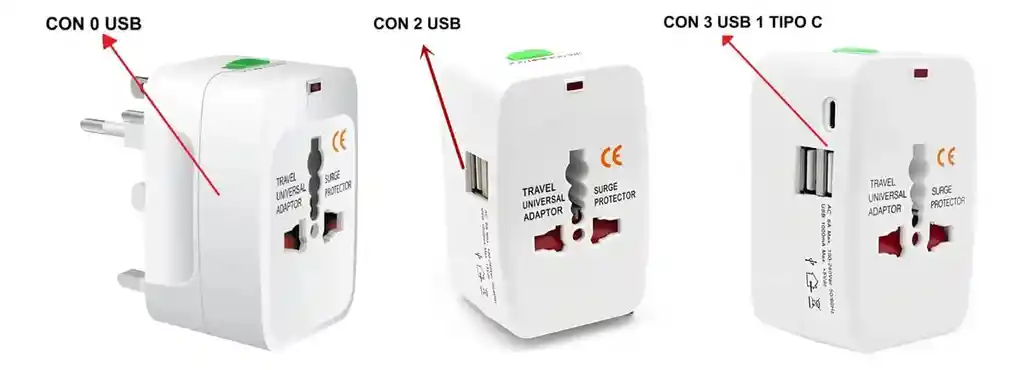 Adaptador Convertidor Enchufe Europeo Universal Viaje