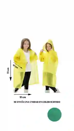 Impermeable Para Niños Talla L Color Surtido