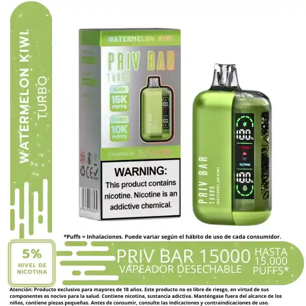 Vape Priv Bar Watermelon Kiwi