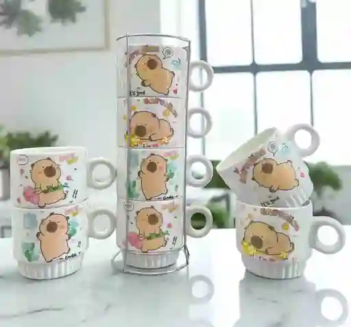 Torre De Mug Chocolatero Edicion Capybara