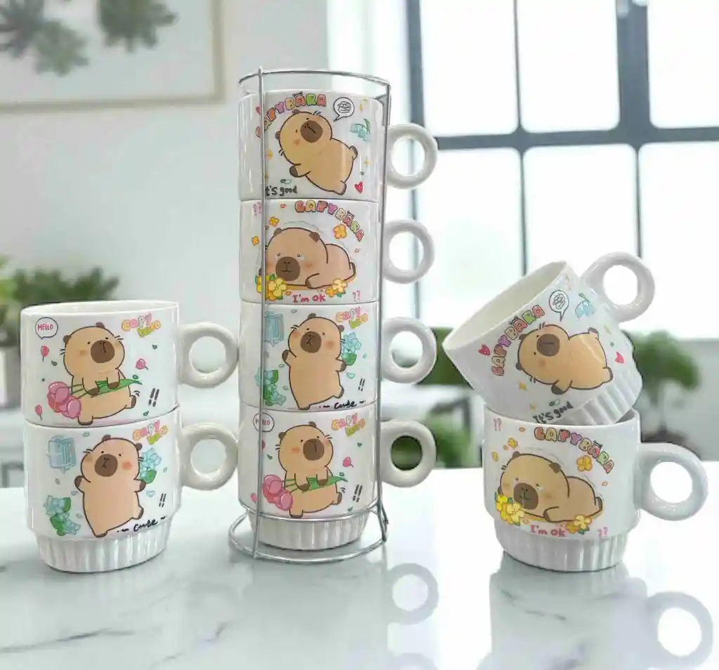 Torre De Mug Chocolatero Edicion Capybara