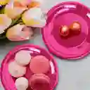 10 Platos Torta 10 Vasos Metalizados Desechables Fiesta Fucsia