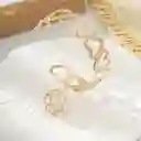 Set Pulsera + Anillo Corazon Dorado