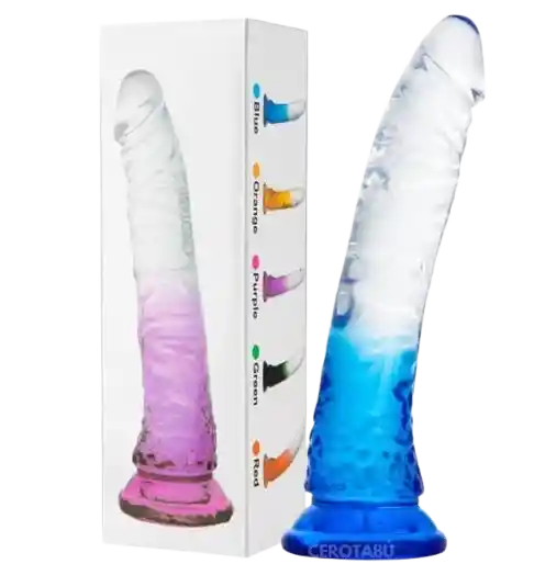 Dildo Consolador Realista Juguete Sexual Adherente 20cm Azul