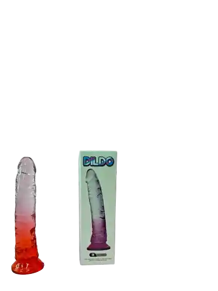 Dildo Consolador Realista Juguete Sexual Adherente 20cm Naranja