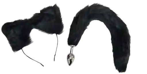 Kit De Plug Anal Cola De Zorro + Orejas