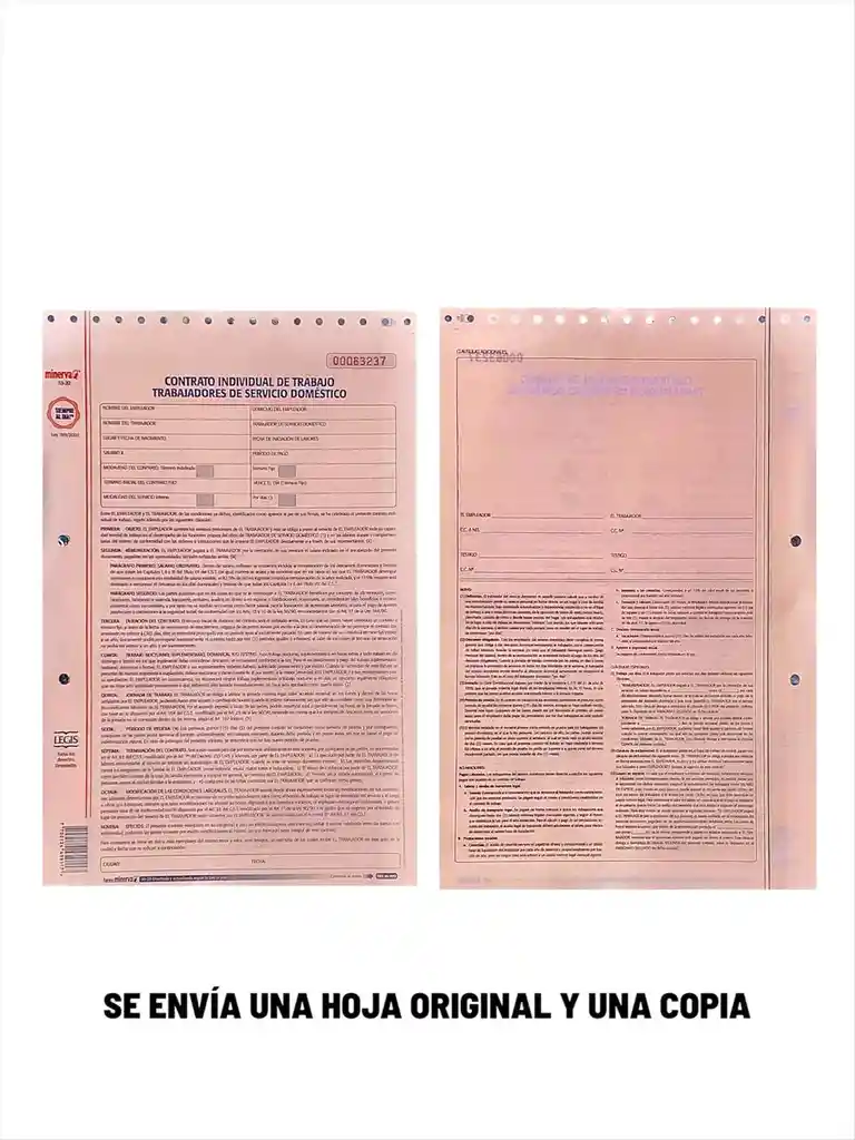 Contrato Individual De Trabajo Trabajadores De Servicio Domestico
