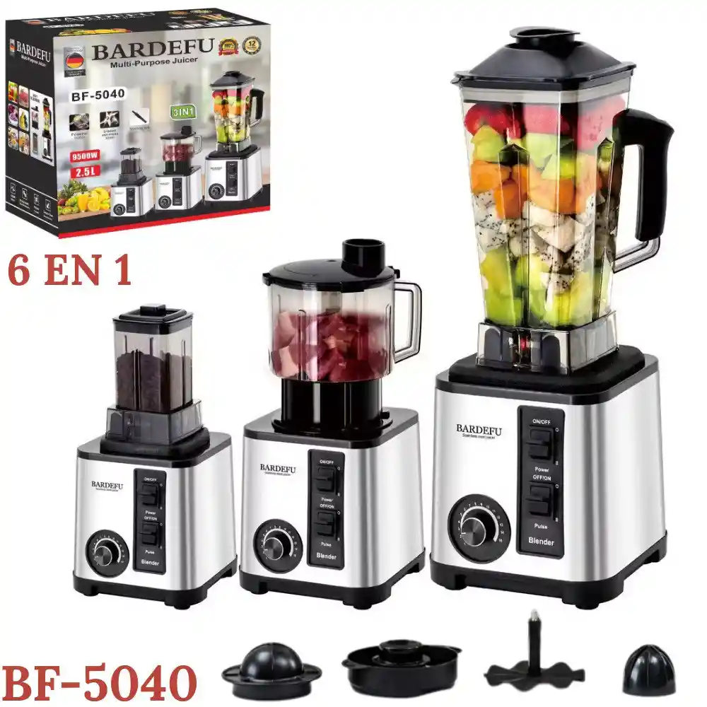 Licuadora Multifuncional 6 En 1 Bardefu 9500w Bf-5040