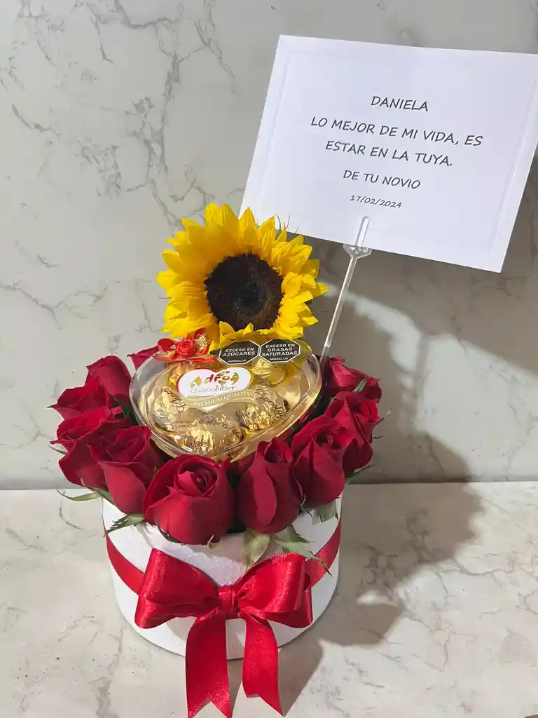 Girasol Chocolate Corazón