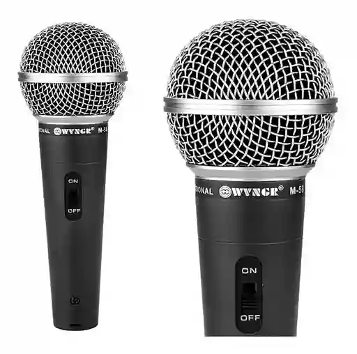 Microfono Wvngr M-58 Plug Dinámico Cardioide Color Negro