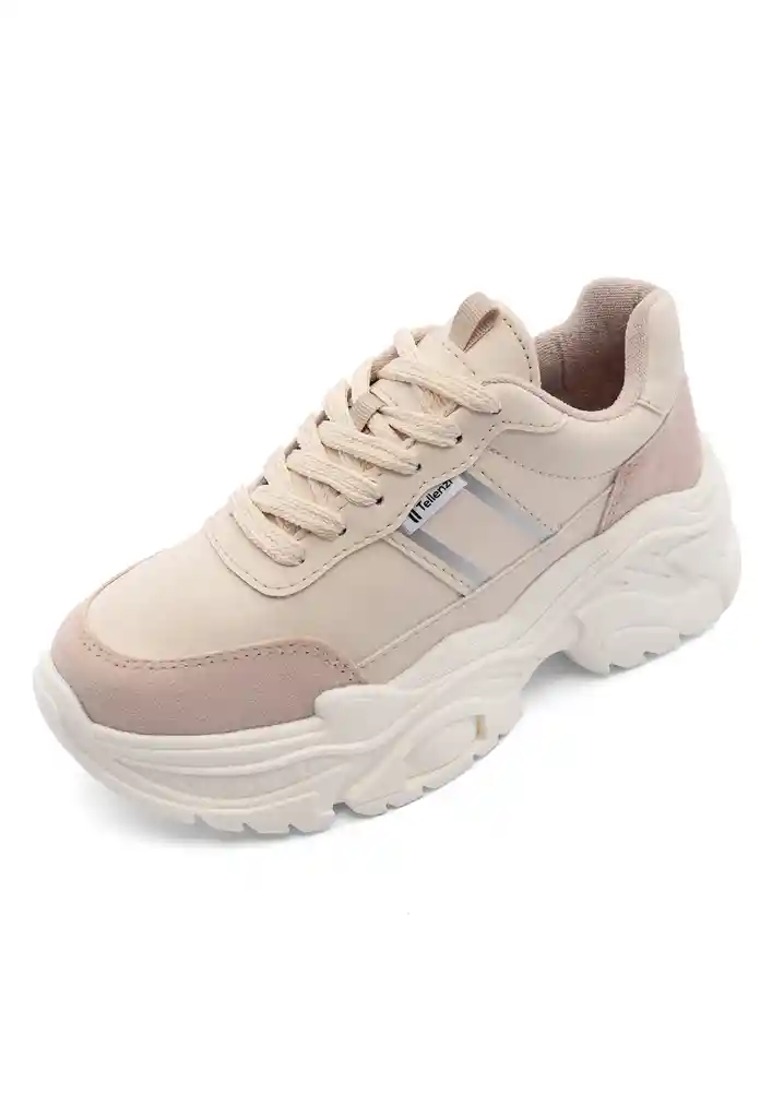 Tenis Mujer Beige Talla 37 Tellenzi 641