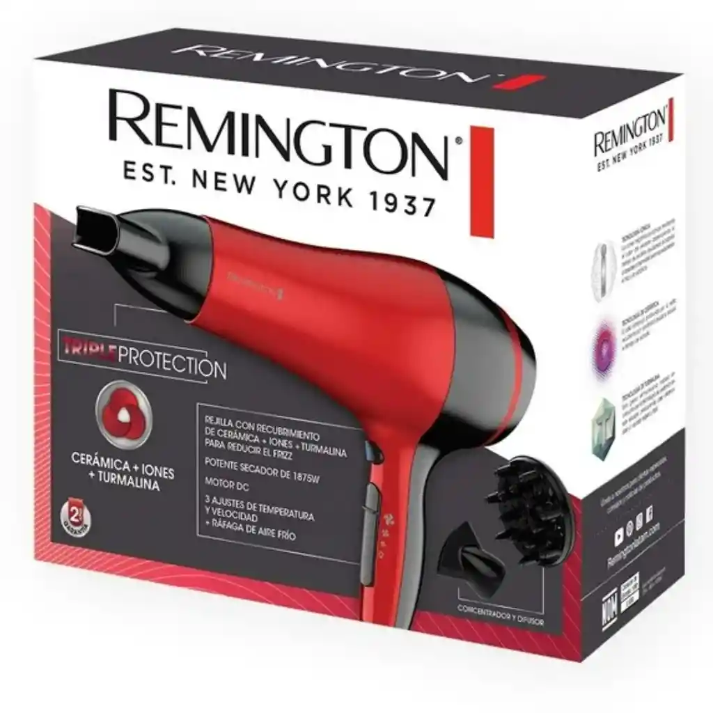 Secador Remington Ceramic Turmalina Original