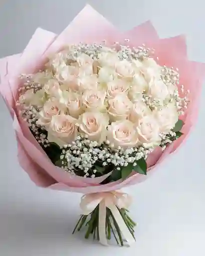 Ramo Suave Encanto – 25 Rosas Rosado Claro