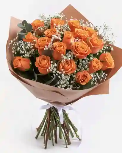 Ramo Vitalidad Naranja – Encanto Natural (25 Tallos)