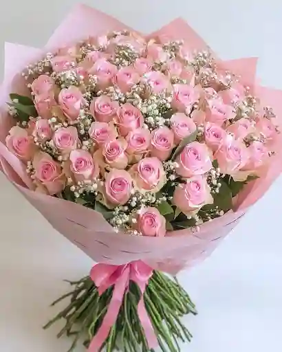 Ramo Rosado Claro De Ensueño – 100 Tallos
