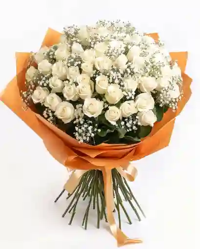 Ramo Soñado De 100 Rosas Blancas – Luz En Cada Flor