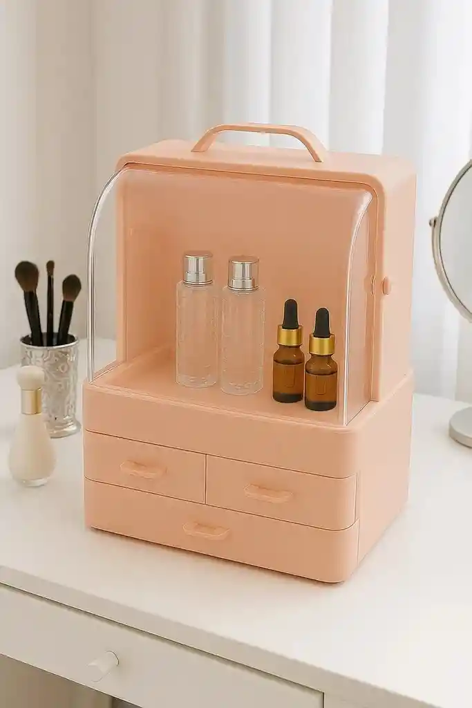 Caja Cosmetiquera Organizador Maquillaje Portatil 3 Cajones