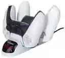 Cargador Doble Compatible Control Ps5 Carga Rápida Luz Led