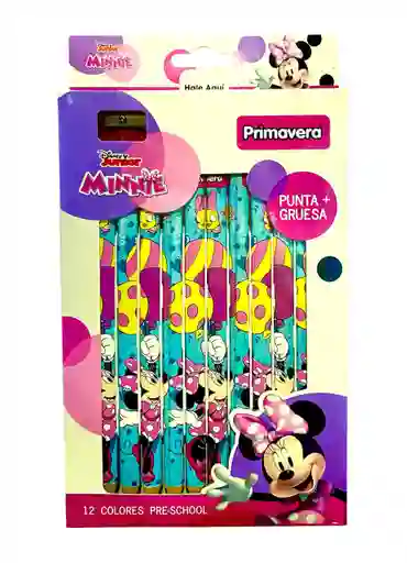 Caja De Colores Primavera Minnie X 12 Und