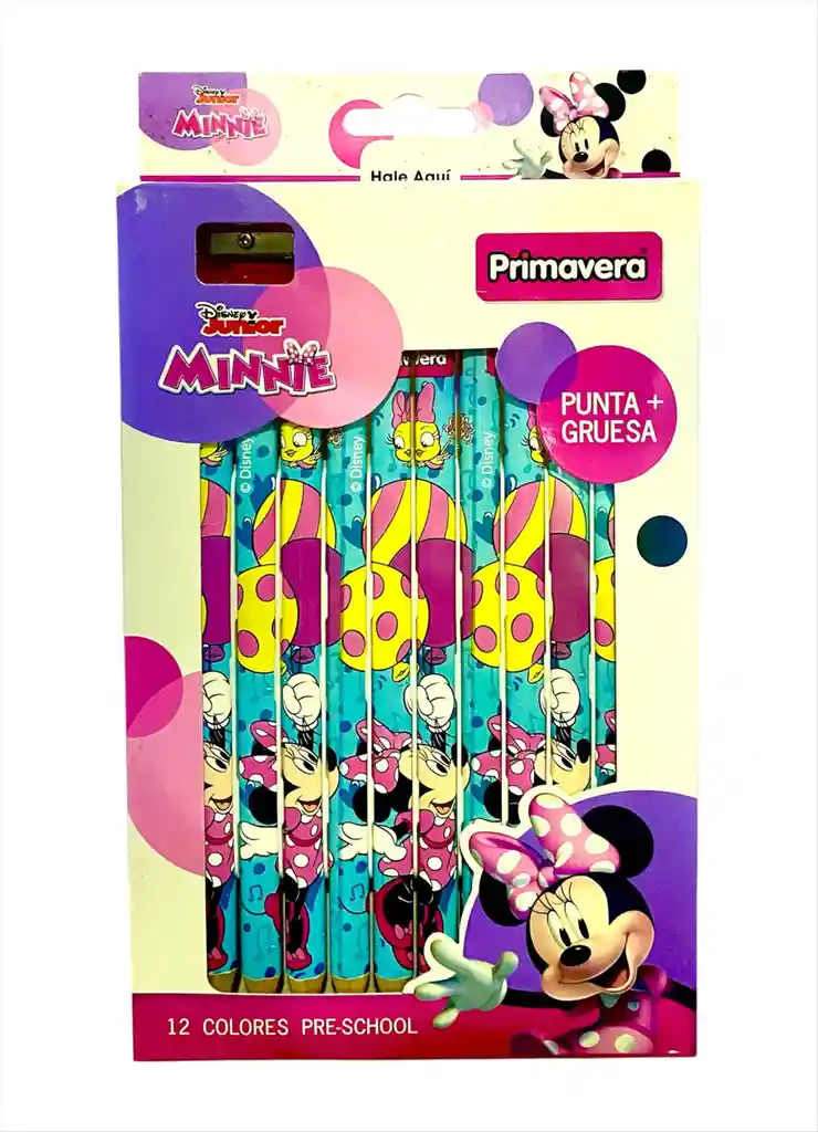 Caja De Colores Primavera Minnie X 12 Und