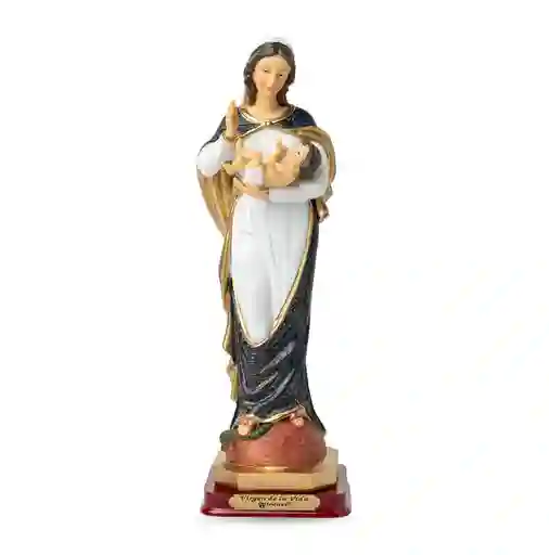 Figura Religiosa Virgen De La Vida 20cm Porcelana Italiana Firenzi