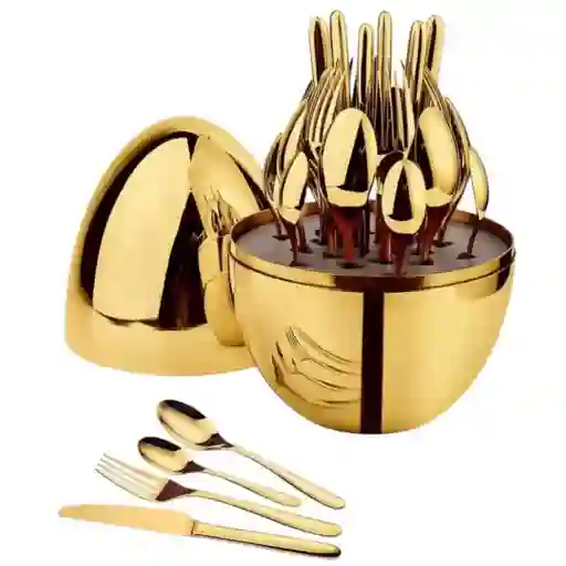 Set De Cubiertos Por 24 Luxury Huevo