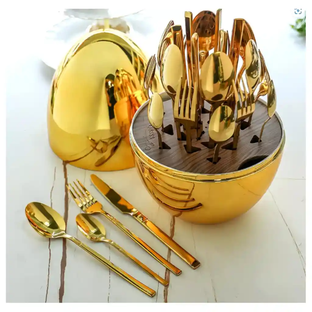 Set De Cubiertos Por 24 Luxury Huevo