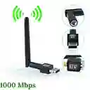 Adaptador Receptor Wifi Usb Inalambrico 1000 Mbps Con Antena