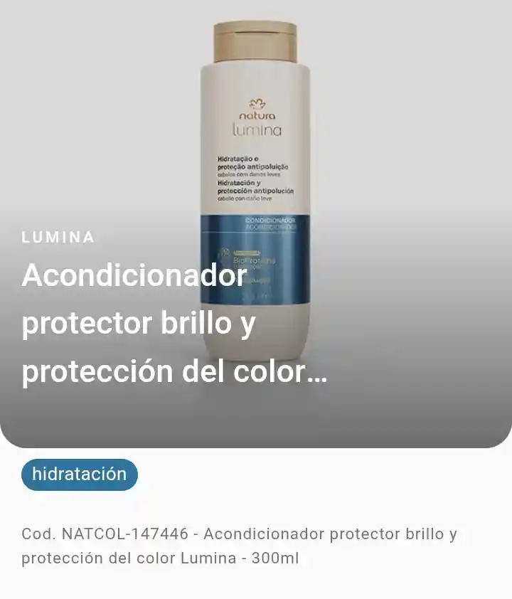 Natura - Acondicionador Protector - Cabello Liso Natural