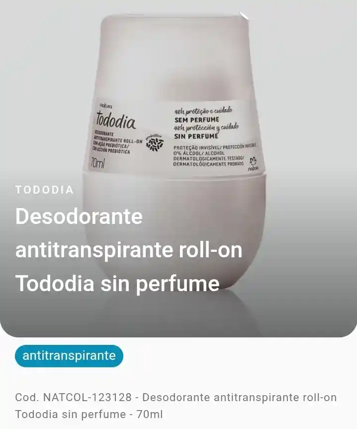 Natura - Desodorante Roll-on - Sin Perfume