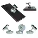 Soporte Celular Magnético Tripode Iman Gym 360° Plateado