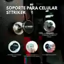 Soporte Celular Magnético Tripode Iman Gym 360° Plateado
