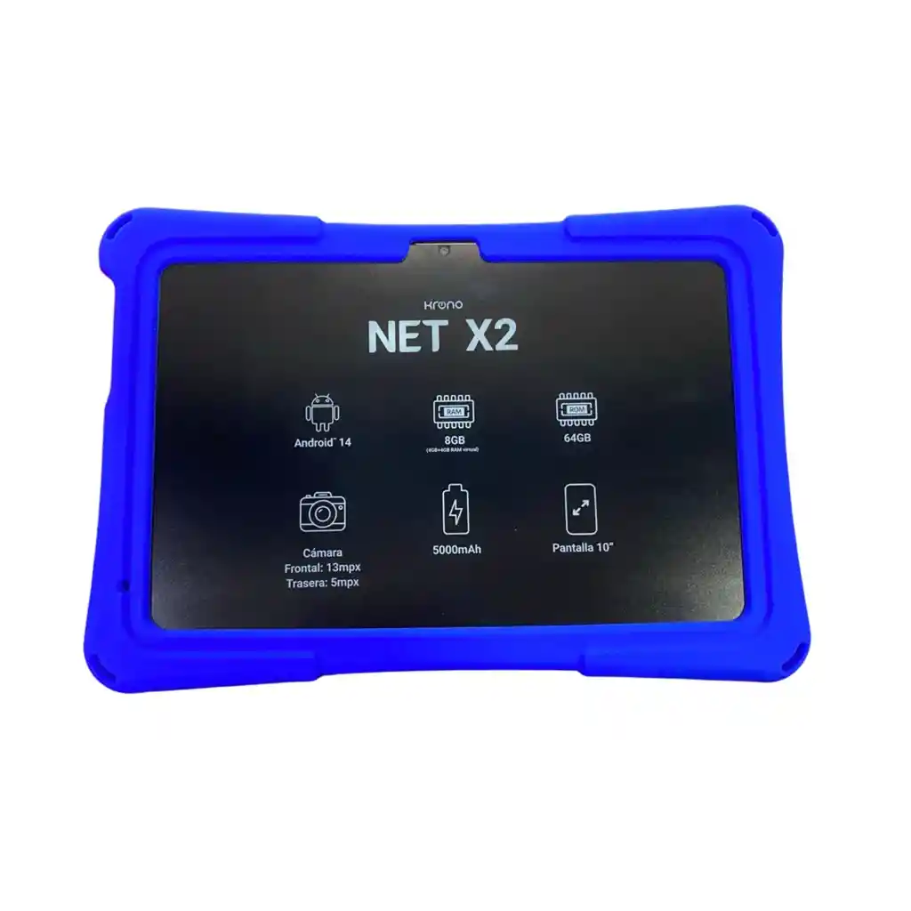 Tablet Krono Net X2 10"" Ram 4+4 64gb Sim Card + Estuche Antigolpes