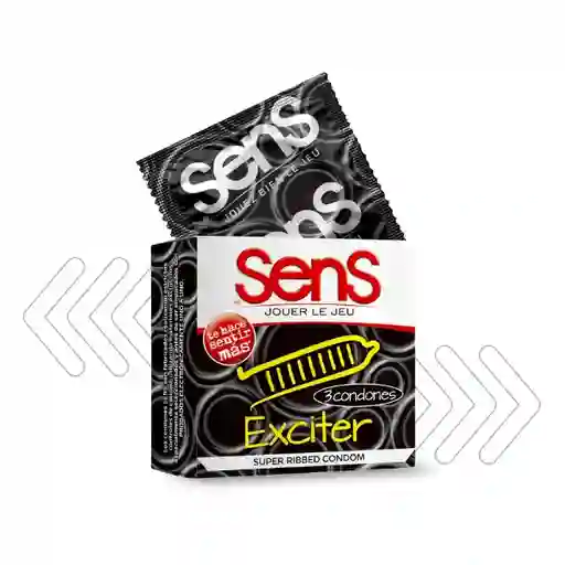 Condones Sens Exciter X3 Texturizado Super Estrias