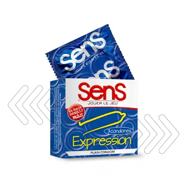 Condones Sens Expression X3 Liso Y Neutro