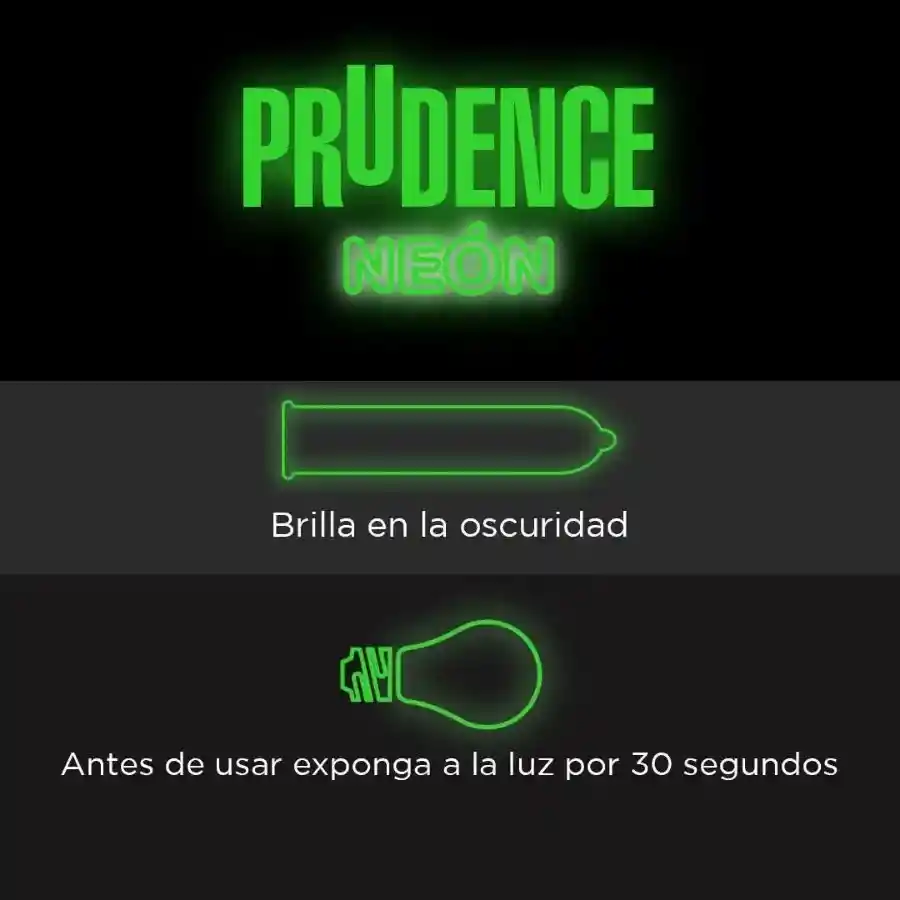 Condones Prudence Neón X 3 Unidades
