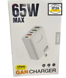 Cargador 65w 5 Puertos Carga Rapida Gan Charger
