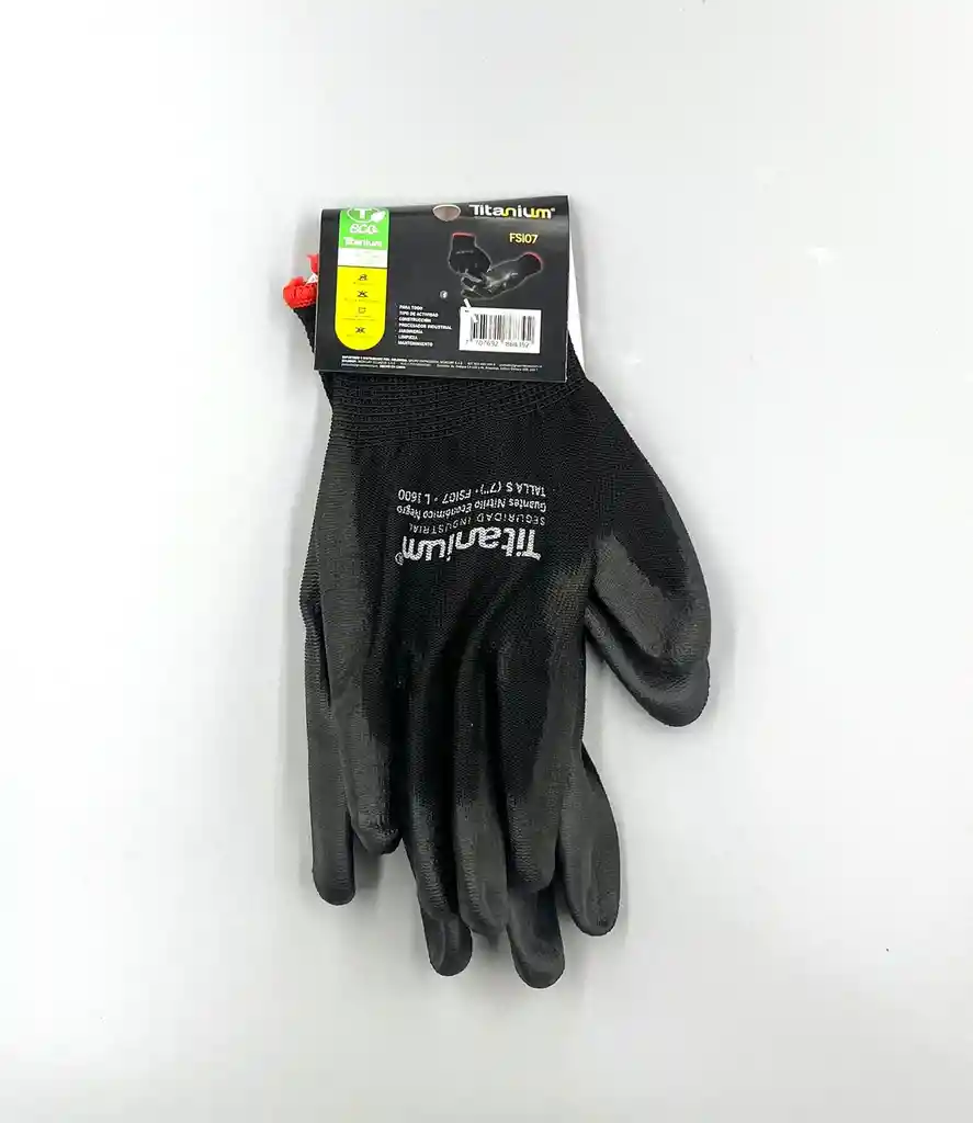 Guante De Nitrilo Negro Talla 7 – Titanium