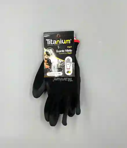 Guante De Nitrilo Negro Talla 7 – Titanium