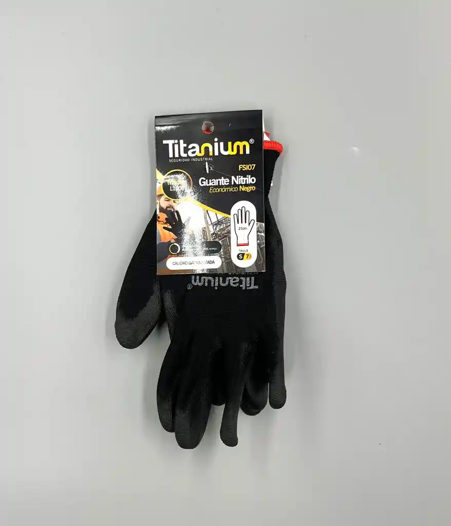 Guante De Nitrilo Negro Talla 7 – Titanium