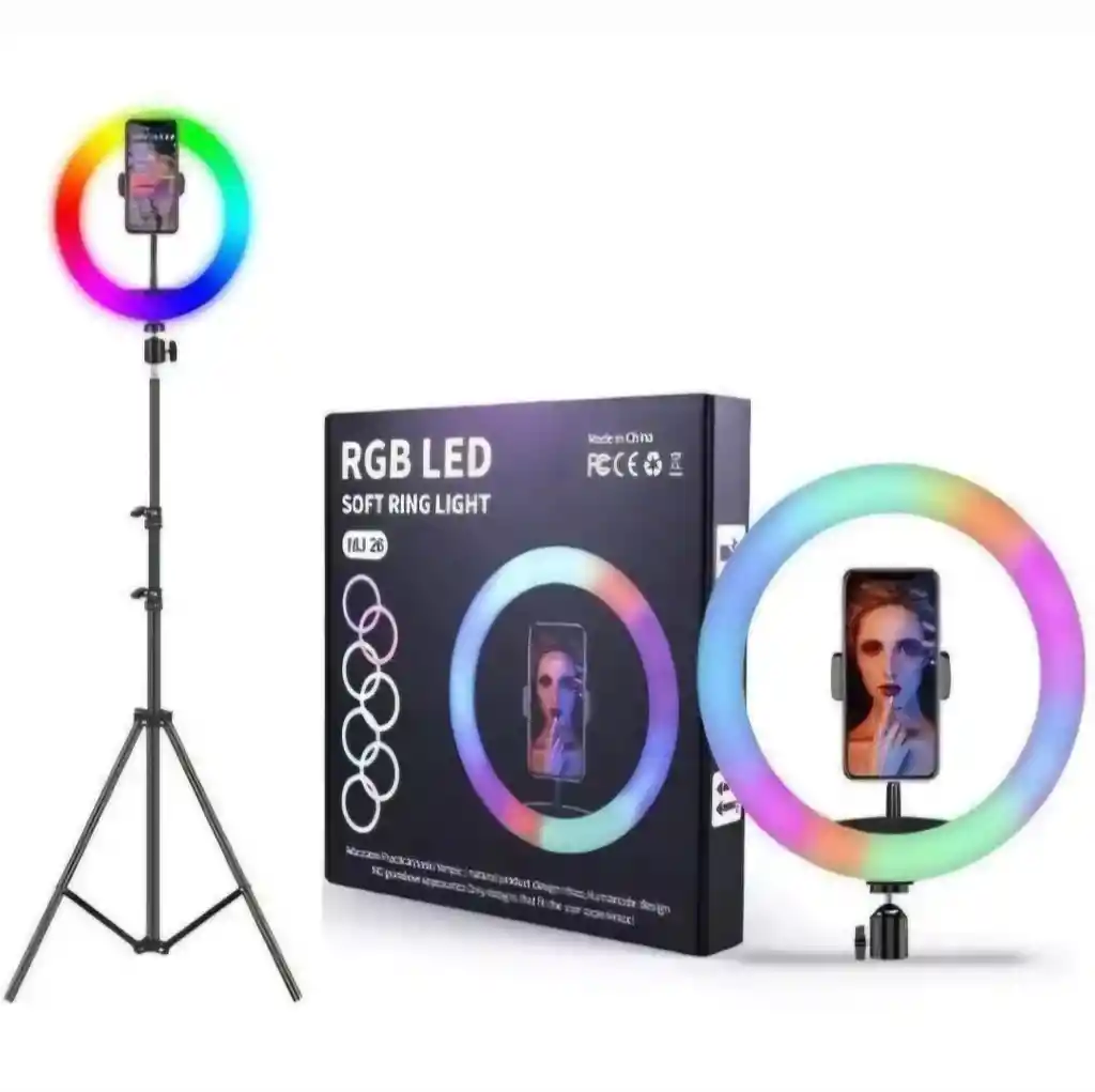 Aro De Luz Rgb 26 Cm Profesional + tripode