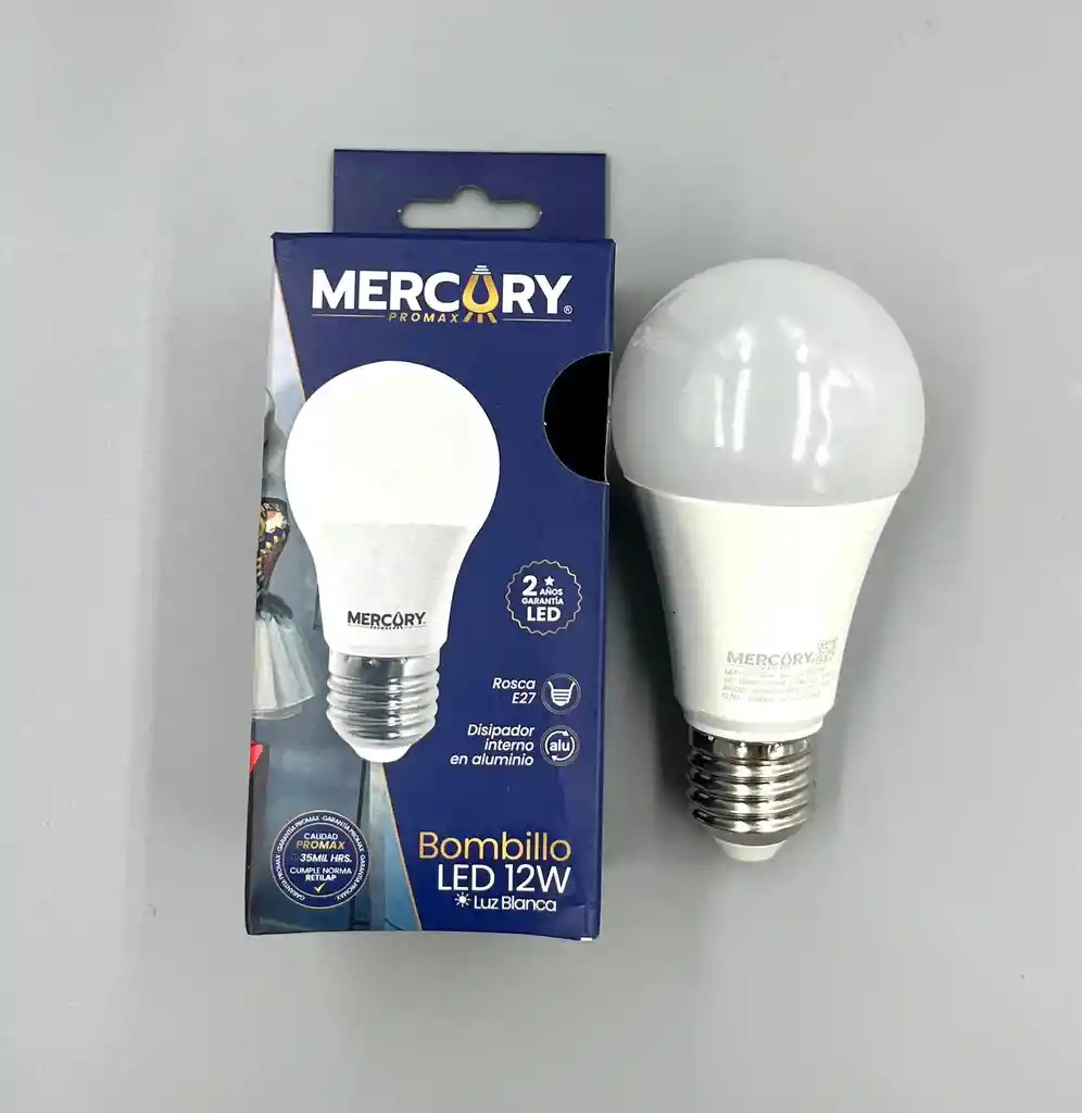 Bombillo Led Mercury Promax 12w Luz Blanca