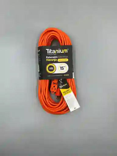 Extensión Eléctrica Titanium Naranja 15m
