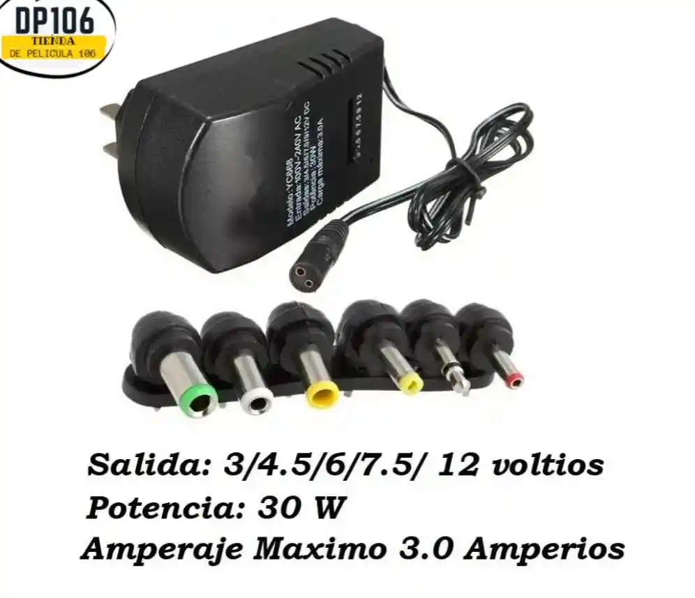 Cargador Universal 6 Puntas Transformador