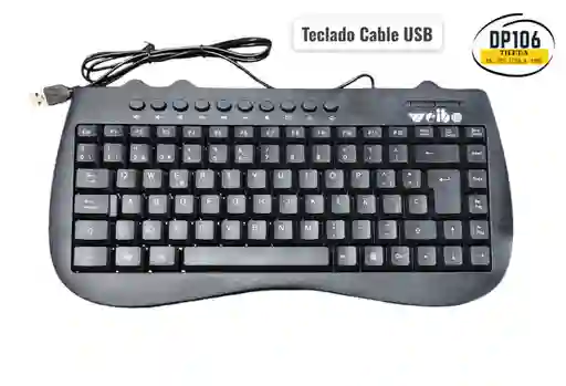 Miniteclado Negro De Cable Usb Teclado