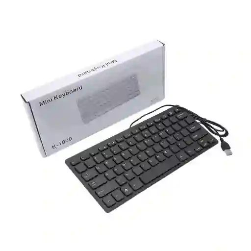 Mini Teclado De Cable Usb Negro