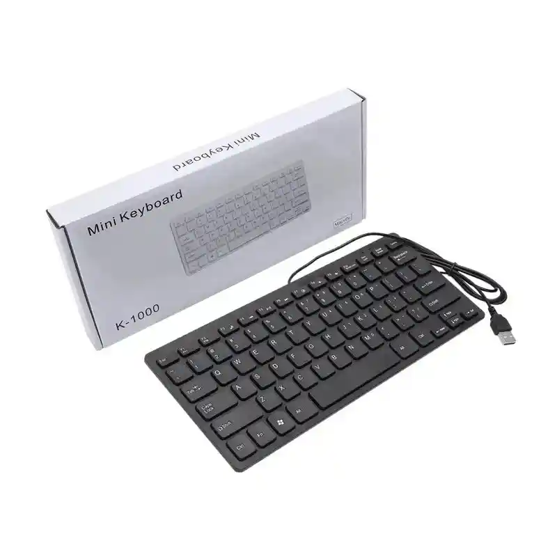 Mini Teclado De Cable Usb Negro