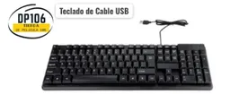 Teclado Negro De Cable Usb